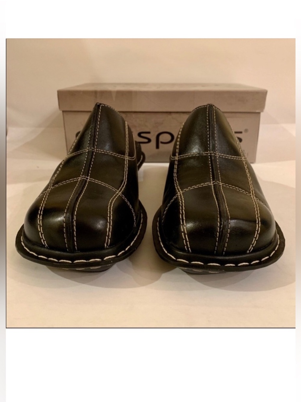 Passports Leather Chocolate Brown Womens Slip-on mule Shoe NEW in Box Most Sizes